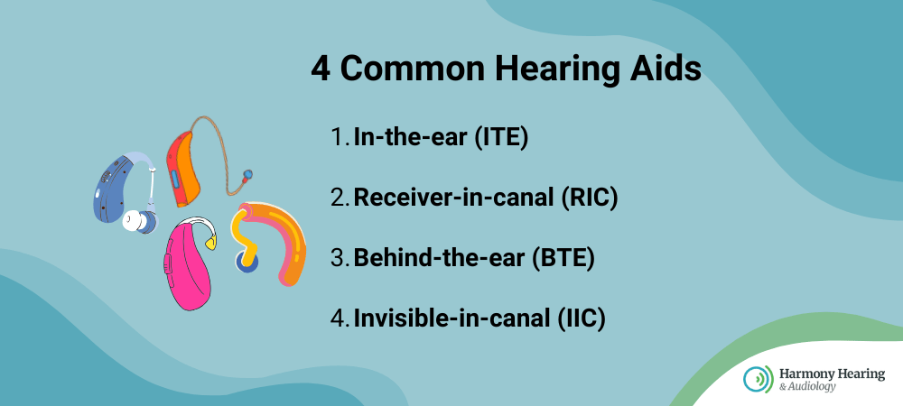 4 common types of hearing aids 