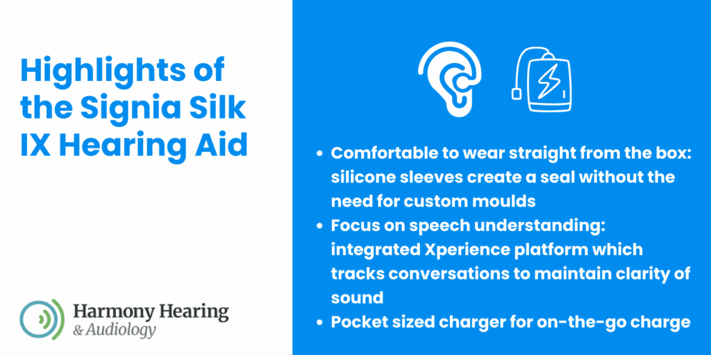 Highlights of the signia silk IX hearing aids